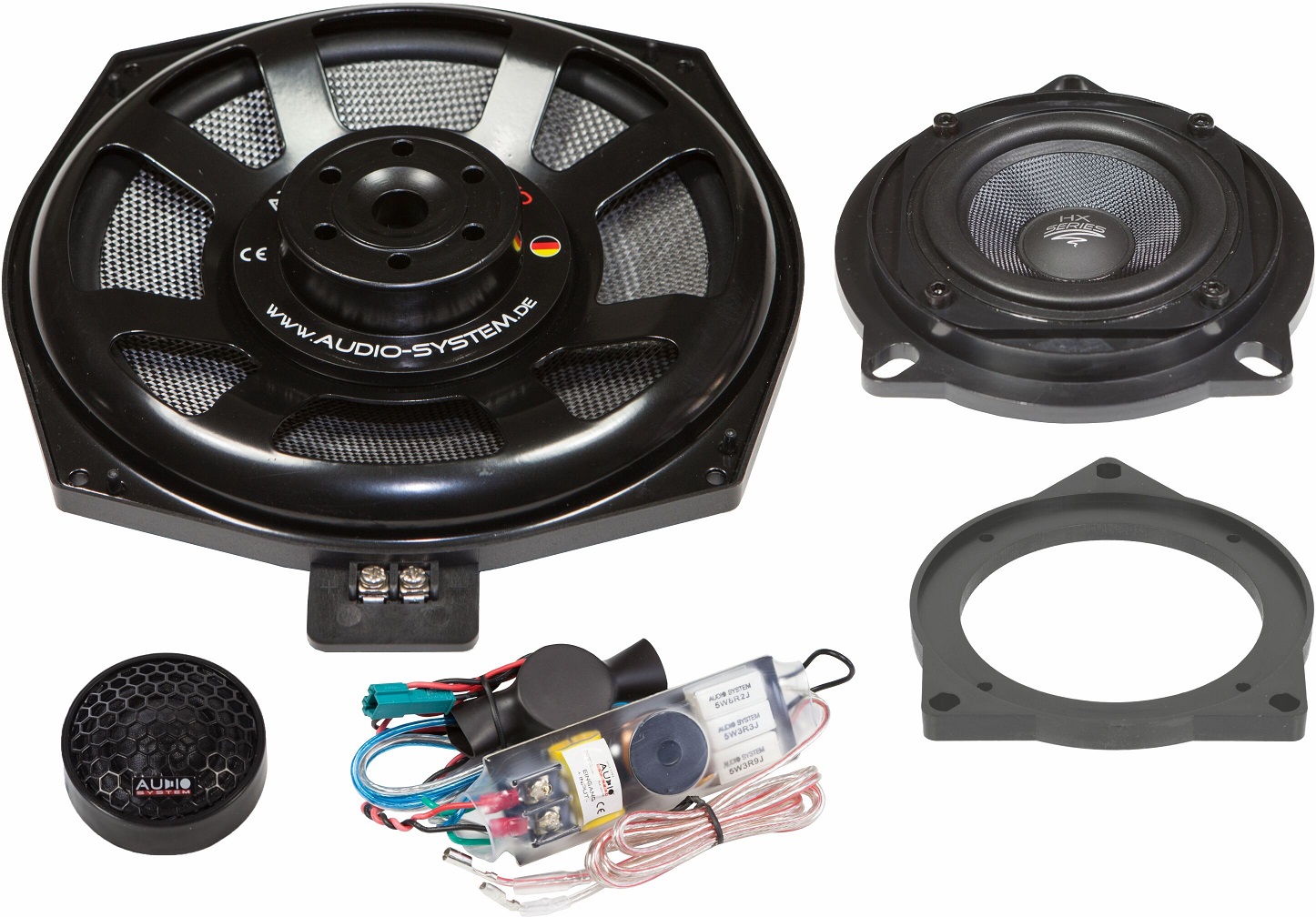 Audio System X 200 BMW Plus X-Series 3-way active front-part system for BMW E60, 61,81,82,84,87,88,90,91,92