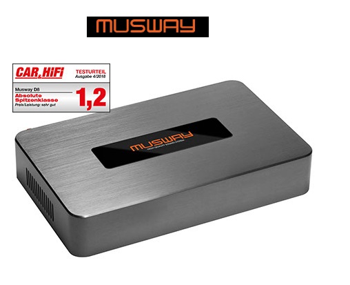 MUSWAY D8v3 DSP-AMP Digital 8-Kanal 8-KANAL CLASS D VERSTÄRKER MIT 10-KANAL DSP 600 WATT RMS 