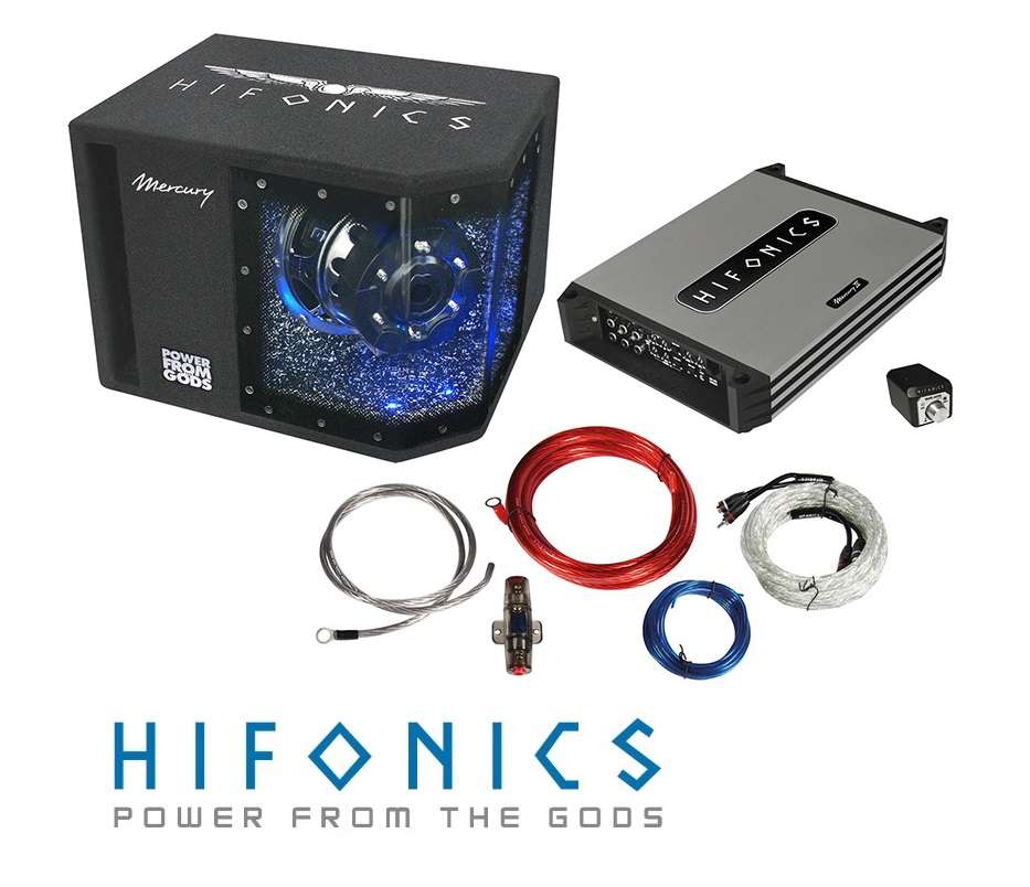 HIFONICS MBP1000.4 BASS PACK 4CH MBP 1000.4 (Subwoofer + amplifier + Cable)