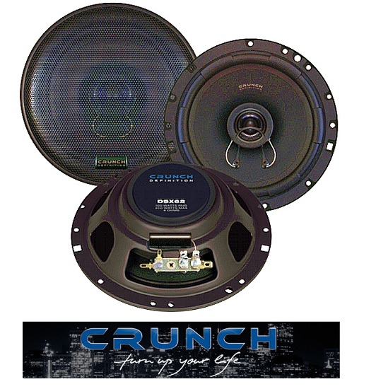Crunch DSX62 16,5 cm (6.5") flacher 2-Wege Koaxial Lautsprecher 120 Watt Power 