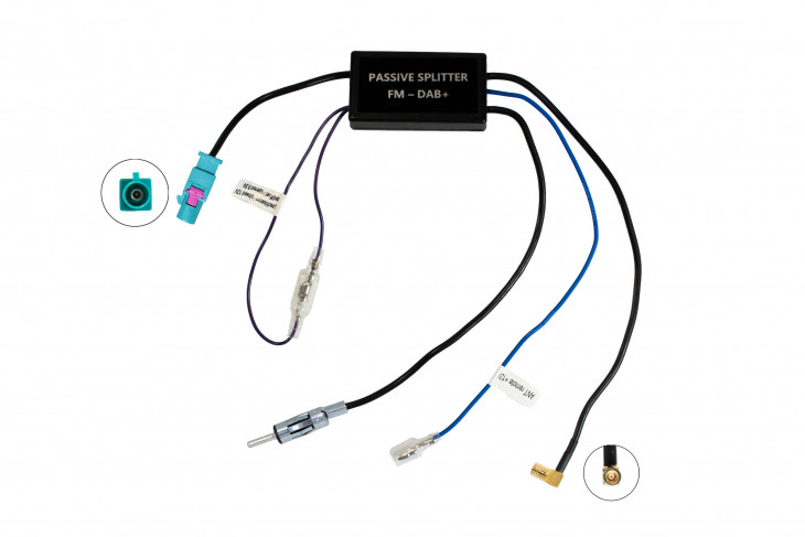 RTA 203.030-0 Phantomeinspeisung Antennensignal-Verteiler passiv für verstärkte Antennen kompatibel mit VW Crafter (2G - Typ 7C0) alle Modelle 2017 ->