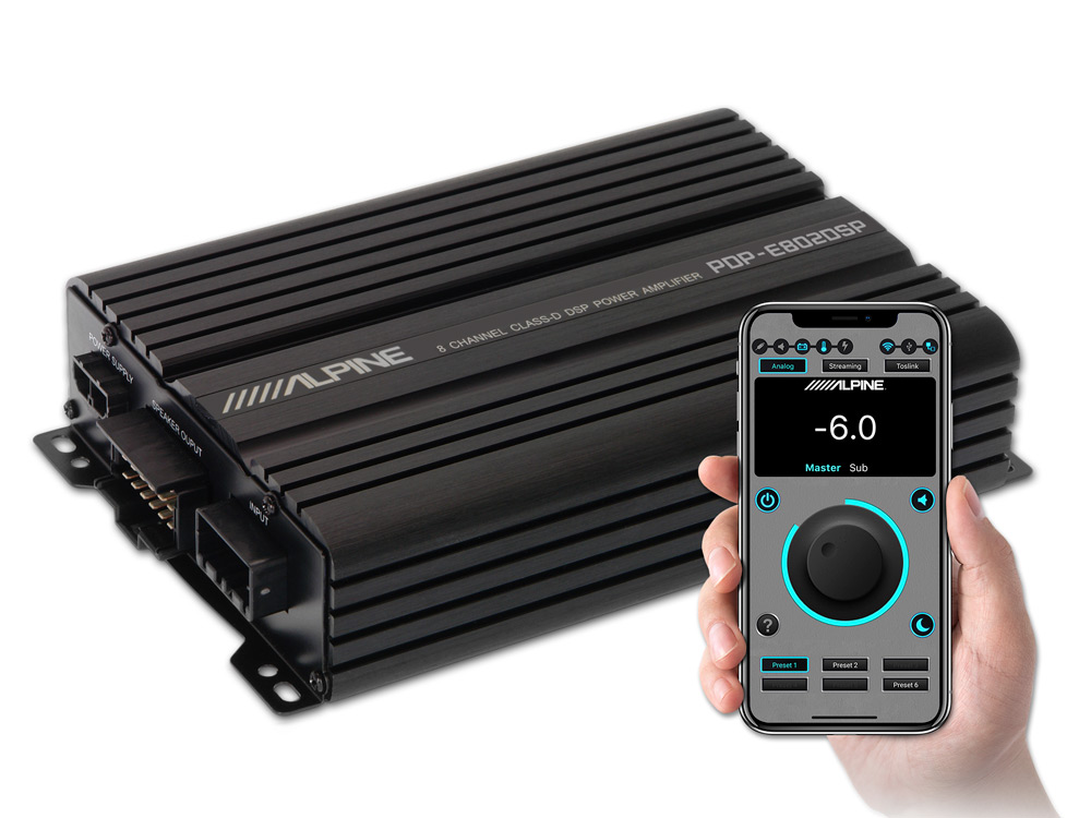 Alpine PDP-E802DSP DIGITALER 8 KANAL DSP VERSTÄRKER 8 x 100 WATT RMS