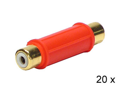 RTA 352.020-2 Chinch Kupplung 2 x weiblich, Farbe: rot