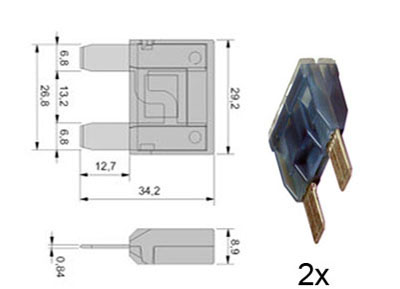 RTA 154.204-0 Maxi blade fuse, 60A blue