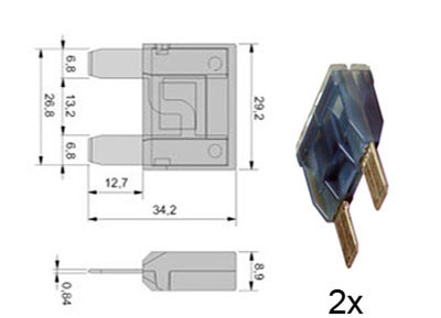 RTA 154.204-0 Fusible à lame Maxi, 60A bleu