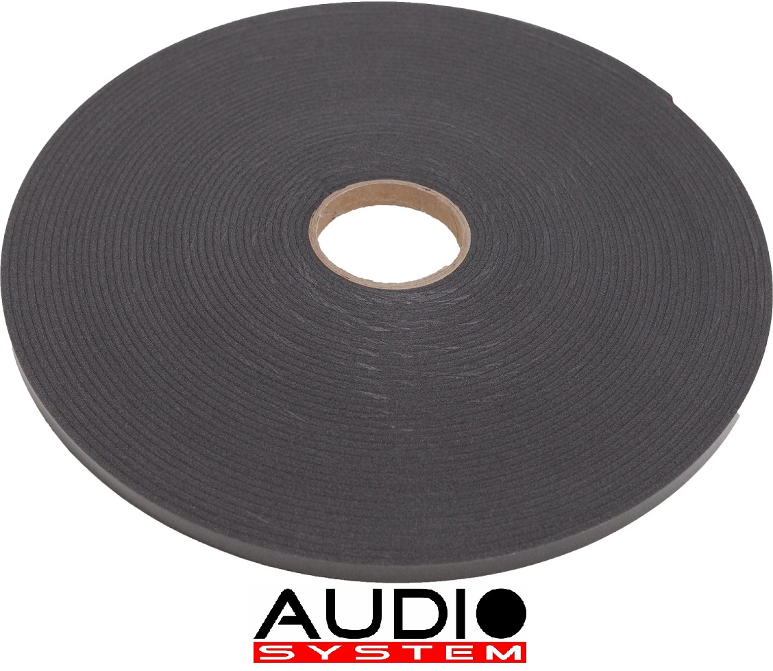 AUDIO SYSTEM FOAM RUBBER TAPE MOOSGUMMIBAND  MADE in EU selbstklebend 20m x 10 mm