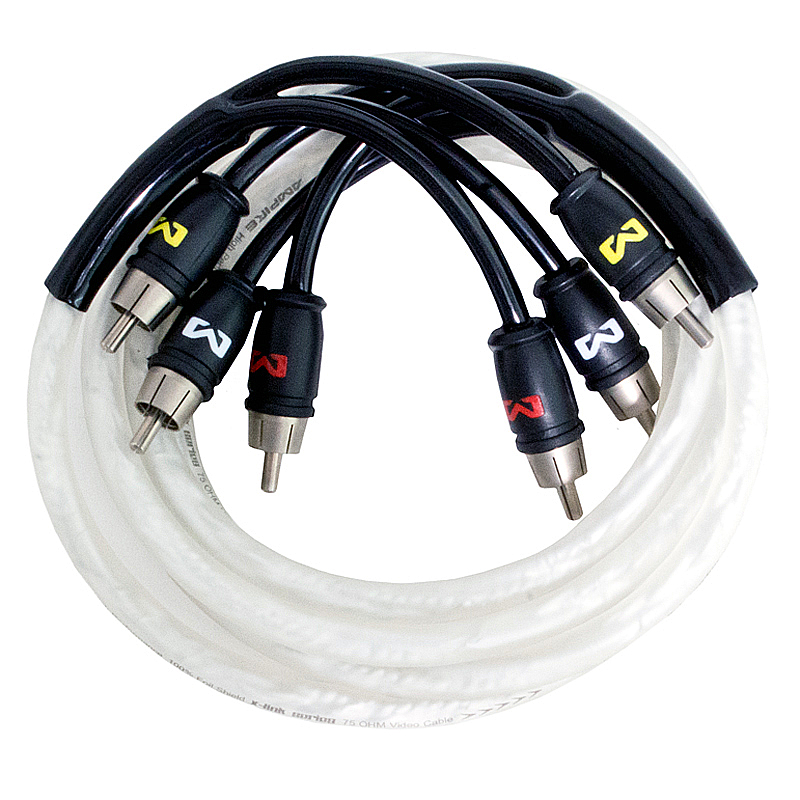 AMPIRE XAV050 AV-Kabel 50cm, 3-Kanal Audio/Video-Cinchkabel X-Link Serie 