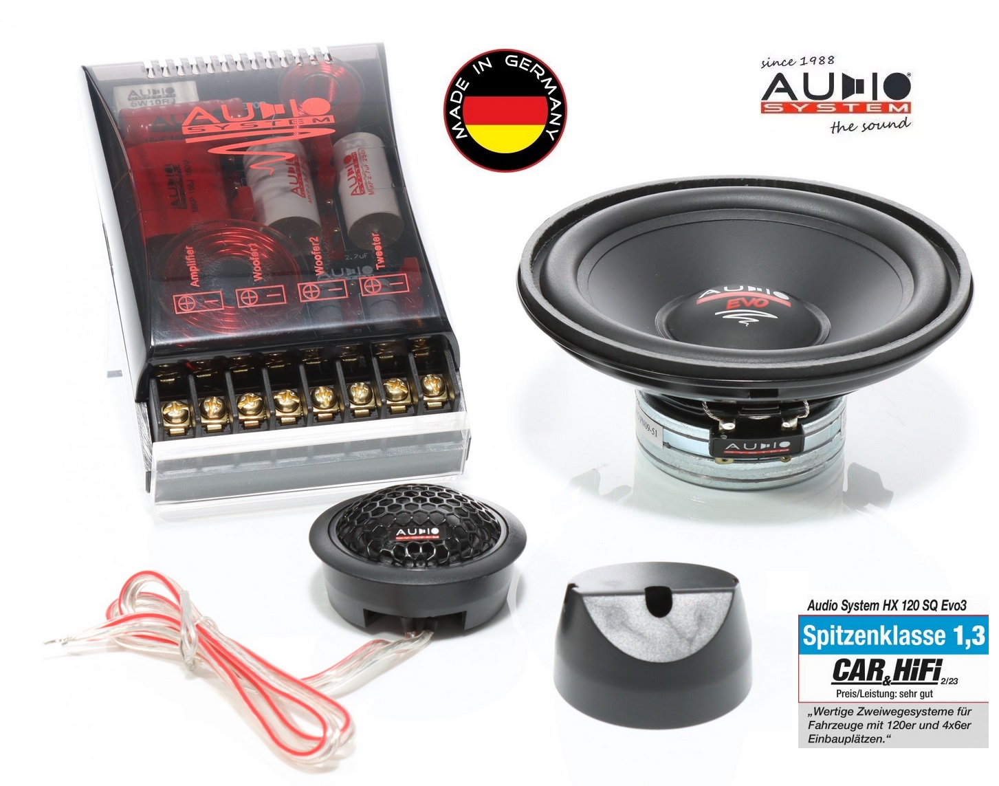 Audio System HX 120 SQ EVO 3 2-Wege 12 cm Lautsprecher Komponentensystem 