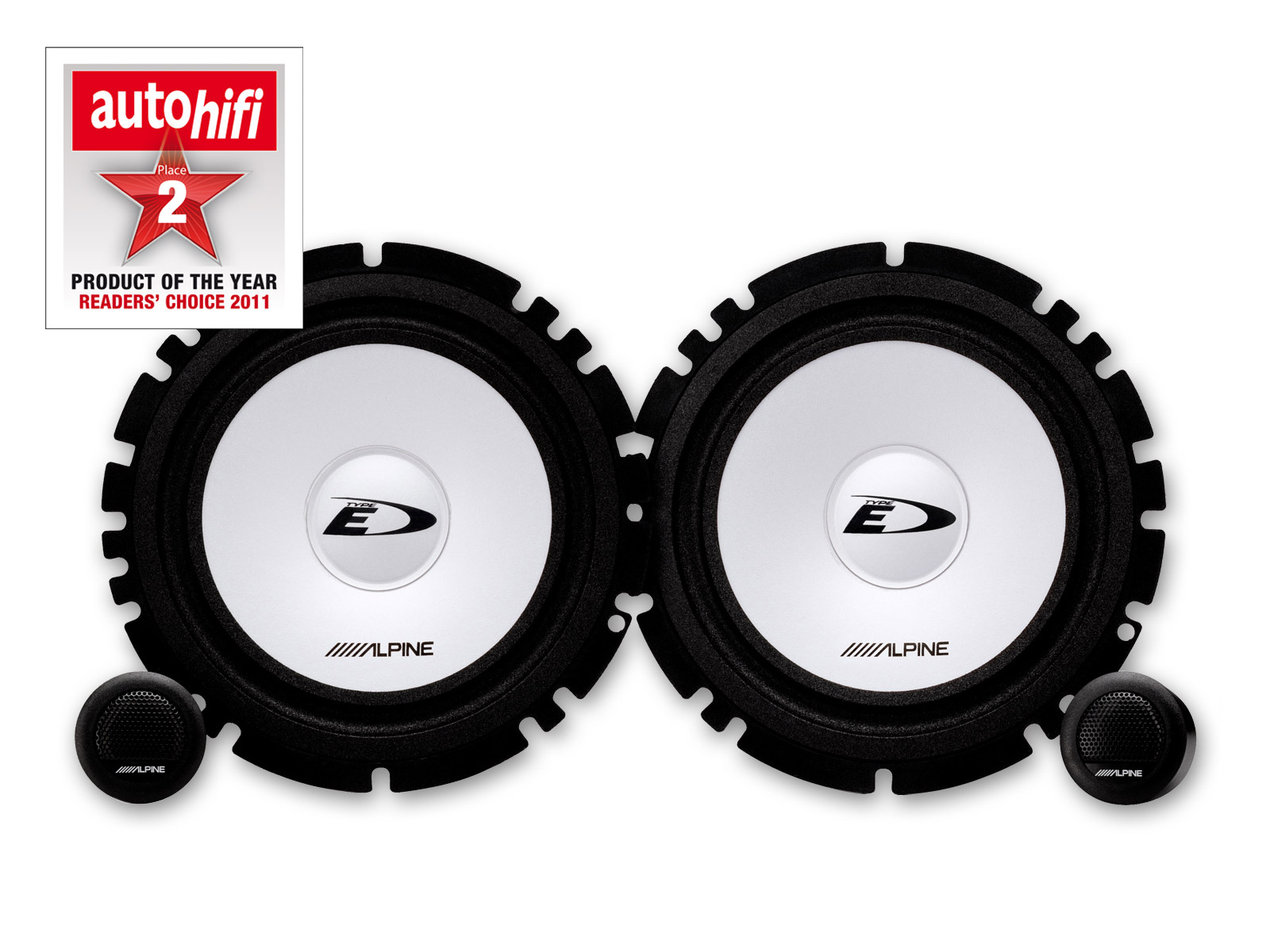 Alpine SXE-1750S 16,5 cm DIN (6,5-Zoll) 2-Wege Komponentensystem 1 Paar 280 Watt Lautsprecher