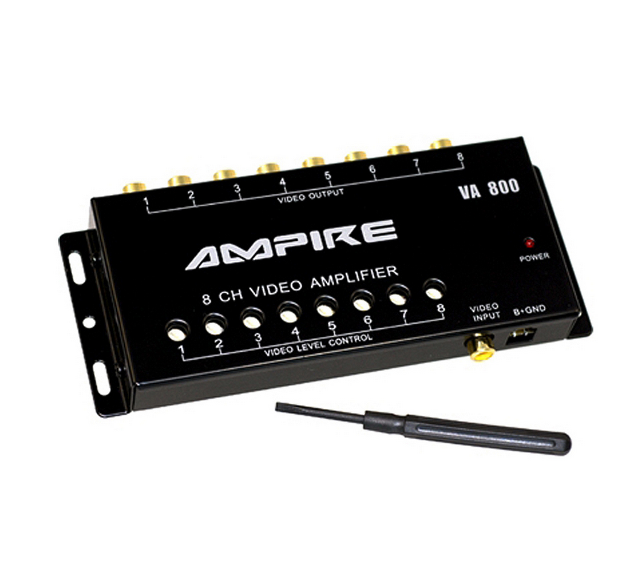 AMPIRE VA800 Videosignal Verteiler Verstärker (CVBS) 8-fach Cinch- Ein/Ausgänge
