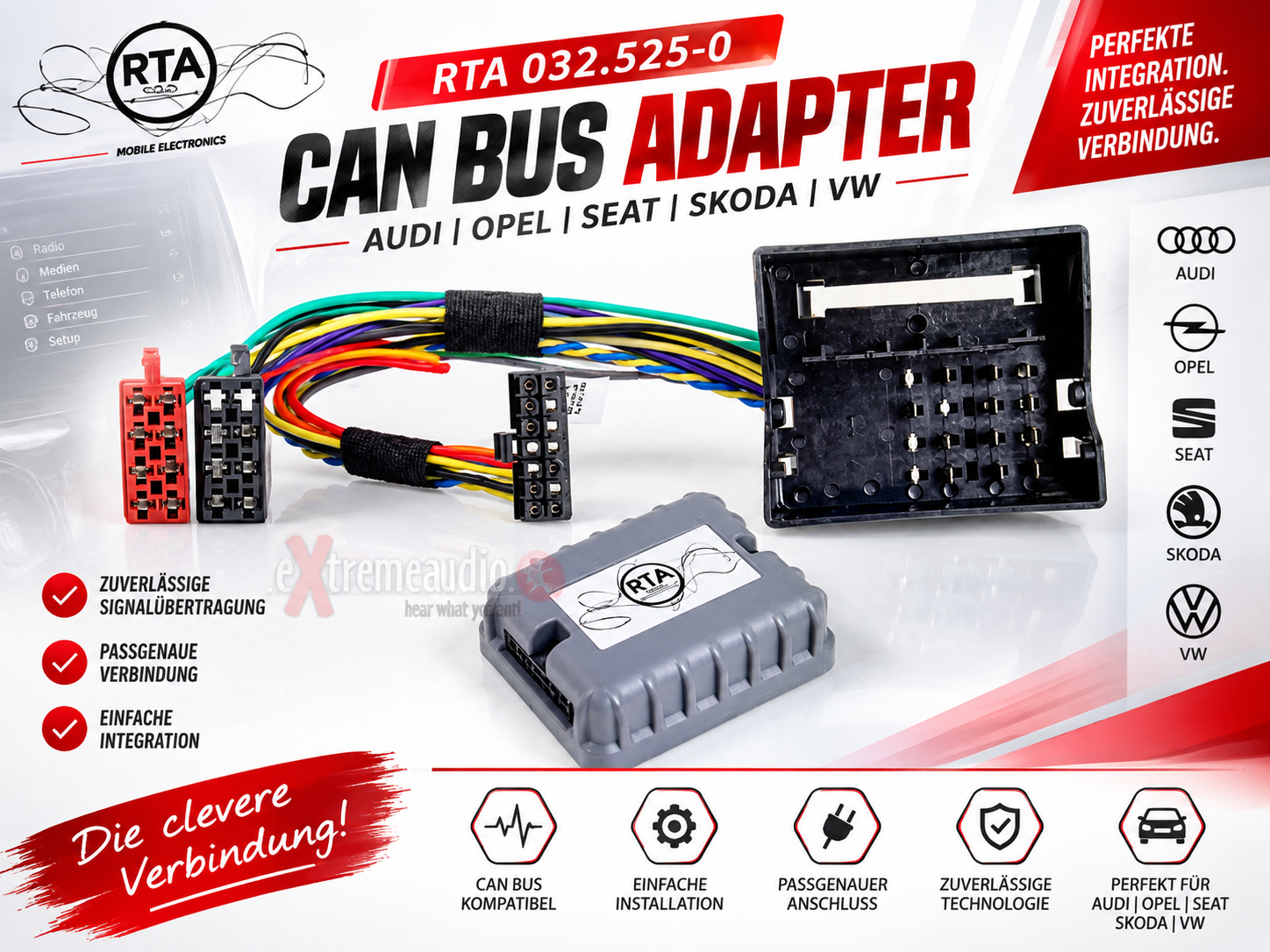 RTA 032.525-0 CAN Bus adattatore Audi Opel Seat Skoda VW