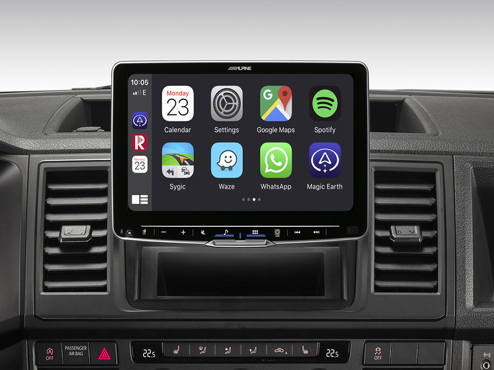 Alpine iLX-F905T6 Autoradio 9-Zoll Touchscreen, DAB+, 1-DIN-Einbaugehäuse für Volkswagen VW T5 Facelift (7 H/E/J), VW T6 (7 H/E/J), VW Tiguan(5N), VW Touran (1T), Seat Alhambra (7N)