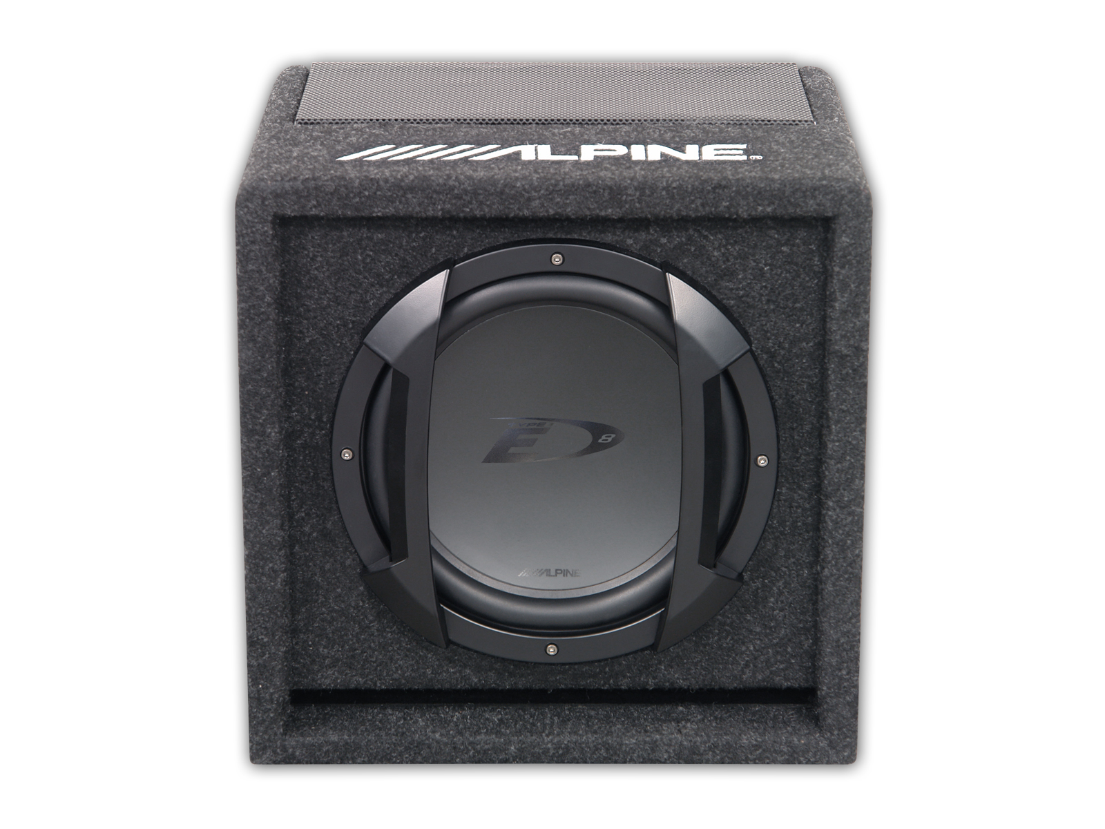 Alpine SWE-815 20 cm (8-Zoll) Aktiv Subwooferbox Aktiver Subwoofer Bassreﬂex-Gehäuse