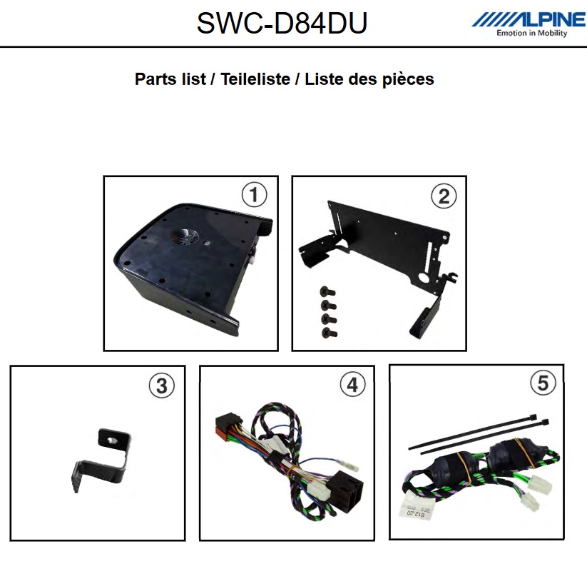 Alpine SWC-D84DU Subwoofer Tiefton-Lautsprechergehäuse kompatibel mit Fiat Ducato 8, Fiat Ducato 9 2022 ->   
