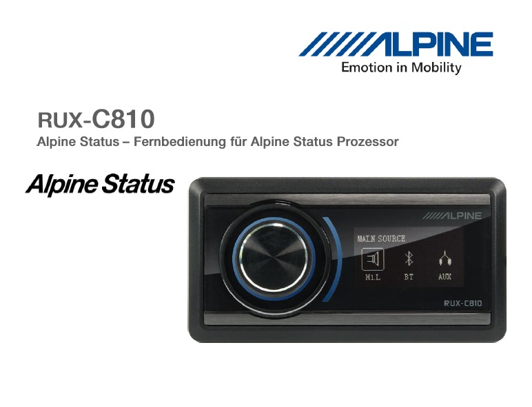 Alpine RUX-C810 Fernbedienung LCD-Anzeige für Alpine Status Prozessor HDP-D90