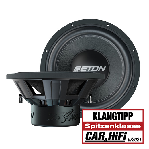 ETON PW12 Power 30 cm Subwoofer Chassis 12 Zoll Langhub Woofer, Bass fürs Auto 1200 Watt