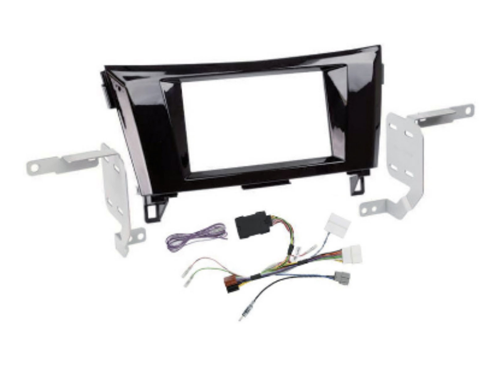 Alpine KIT-7QQ2 2-DIN Einbauset Installation Radioblende Lenkradadapter Installations-Set Nissan Qasqhai X-Trail (2014-2017), inklusive Lenkradinterface