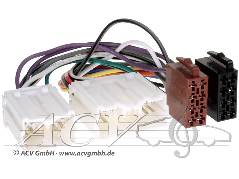 Câble De Connexion Radio ISO Pour Nissan - Modèles 350Z, Murano, X-Trail, Almera, Pathfinder, Micra, Patrol Pick Up - Norme ISO (courant + 4 Haut-parleurs)
