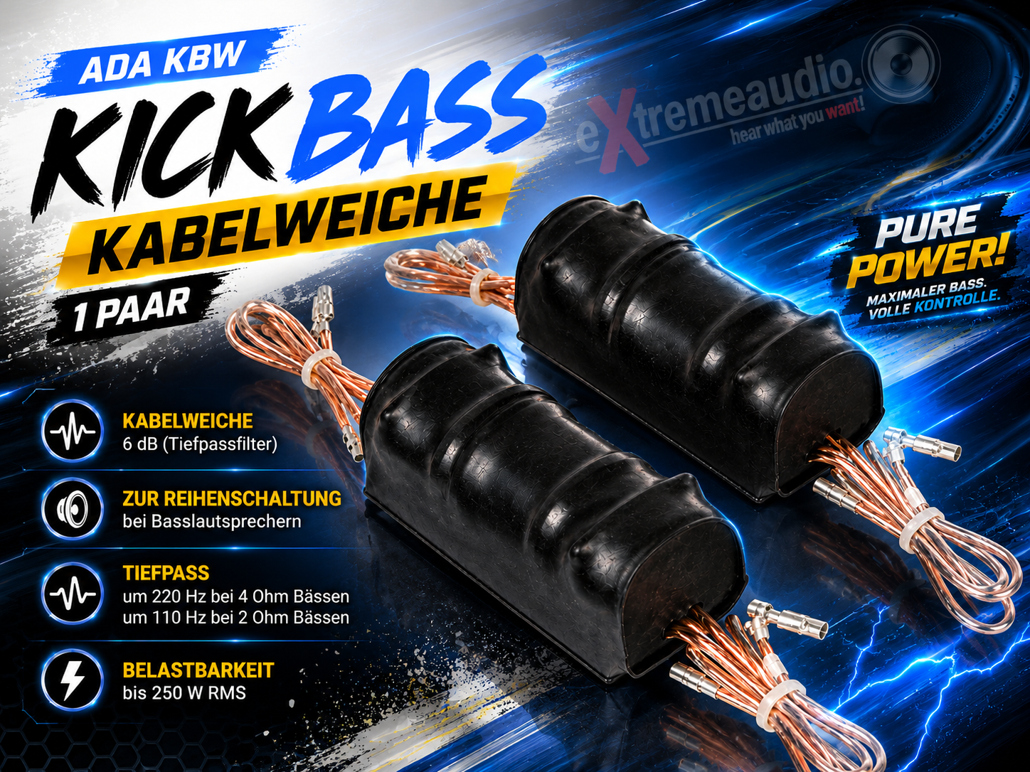 ADA KBW Kickbass Kabelweiche 1 Paar
