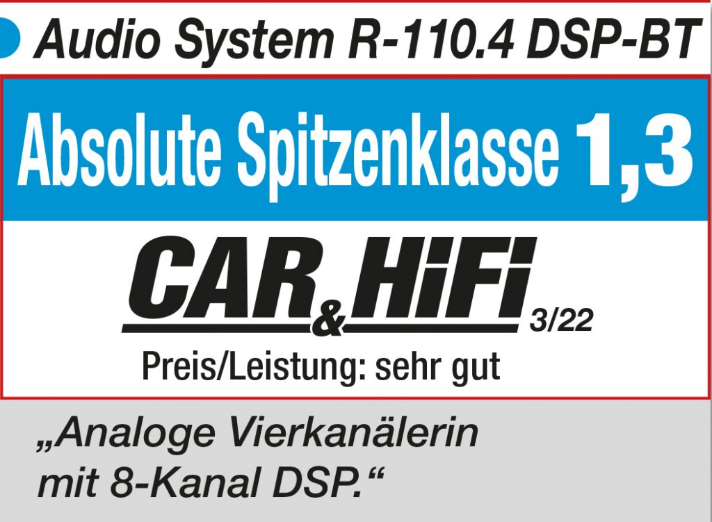 Audio System R-110.4 DSP-BT 4-Kanal DSP Verstärker mit 8-Kanal DSP und BT