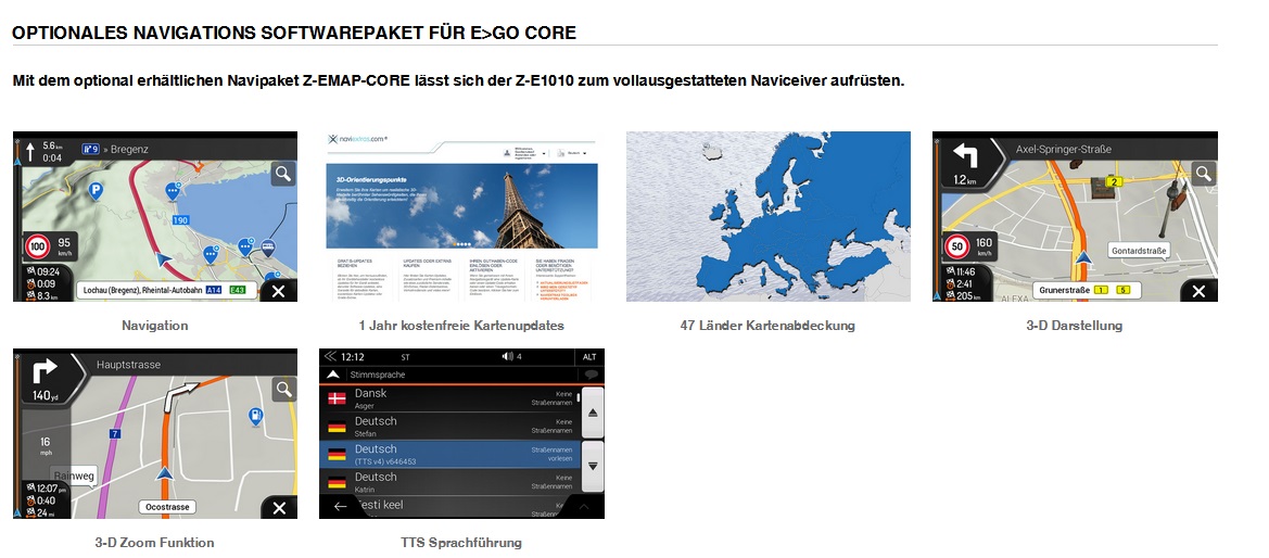 ZENEC Z-E1010 2-DIN Autoradio Infotainer kompatibel mit Volkswagen VW Touran I ("Facelift") GP2 2010 -> 2015