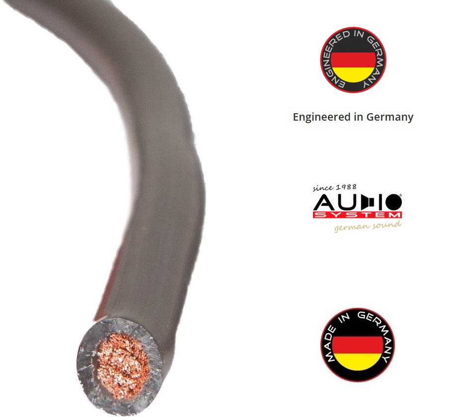 Audio System Z-PC 20 B HIGH-Performance Kupfer Stromkabel / Massekabel 20 mm² - meterpreis
