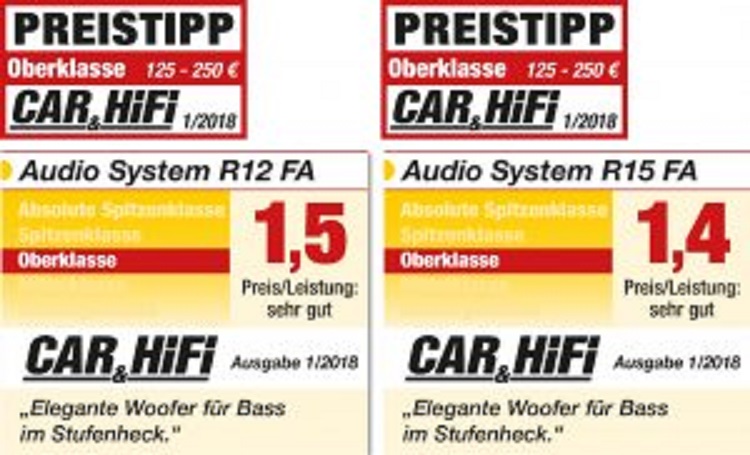 Audio System R 15 FA 380mm FREE AIR - Subwoofer 38cm, 450 Watt RMS