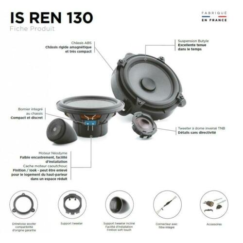 Focal ISREN130 Inside 2-Wege Komponenten Lautsprecher für Renault und Dacia 