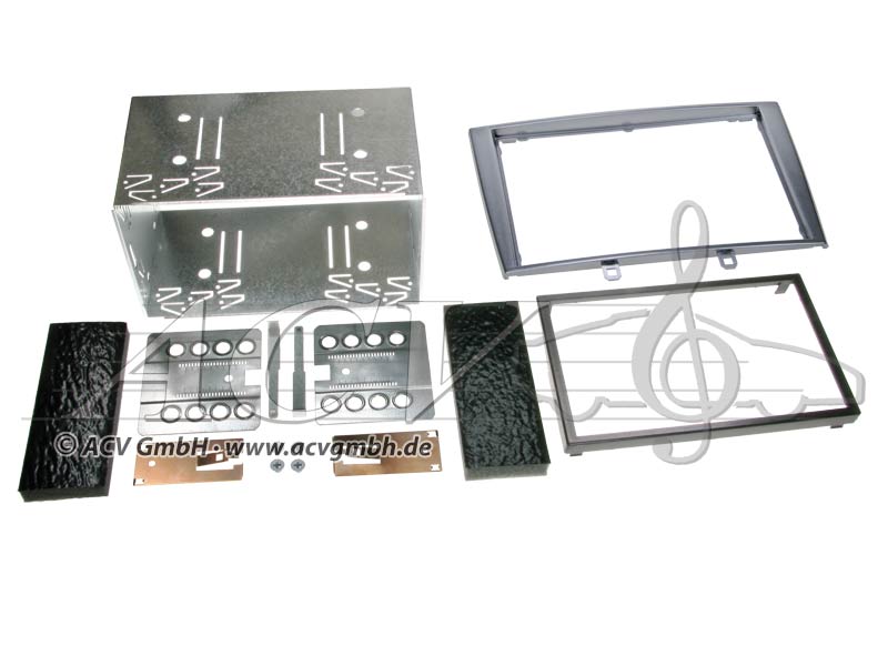 kit dinstallation Double-DIN pour Peugeot Touch 308 en caoutchouc 