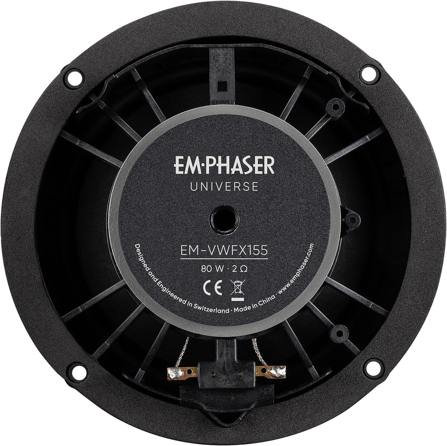 EMPHASER EM-VWFX155 15.5 cm 2-Wege Compo Lautsprecher kompatibel mit Volkswagen VW, Seat, Skoda, Soundsystem für Tür Einbau