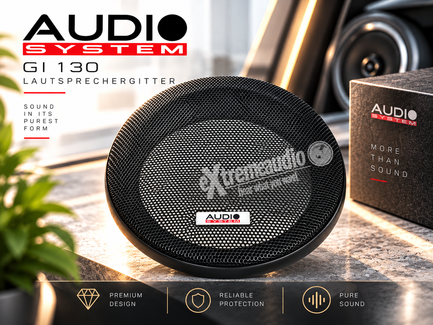 Audio System Gi130 Lautsprechergitter 130 mm Abdeckung Gi 130 - Stückpreis