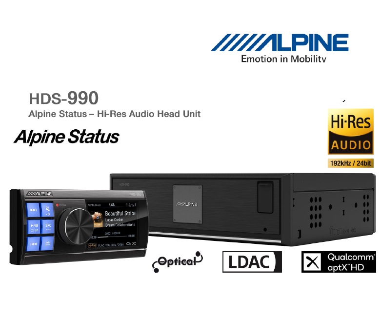 Alpine HDS-990 Alpine Status Hi-Res Audio Media Player