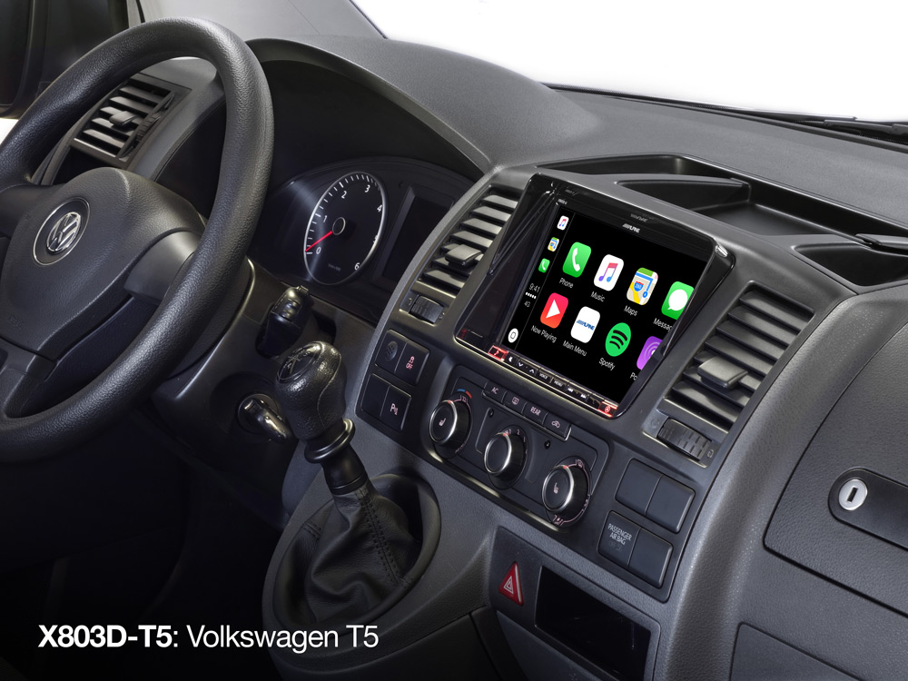 Alpine X803D-T5 8-Zoll Premium-Infotainment-System für Volkswagen T6 & T5 Facelift T6 (7 H/E/J) mit Navigationssystem, Apple CarPlay und Android Auto Unterstützung