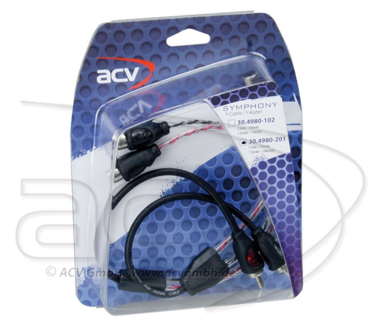 ACV 30.4980-201 adattatore RCA 1 maschio - 2 femmine 30 centimetri - serie SYMPHONY 