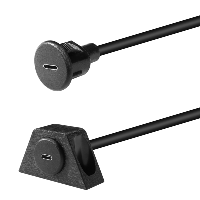 AMPIRE XUC015 USB-C Einbaubuchse mit 15cm Kabel auf USB-C   