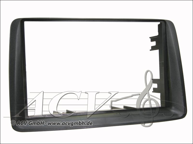 Radio écran tactile caoutchouc Fiat Panda double DIN Black 