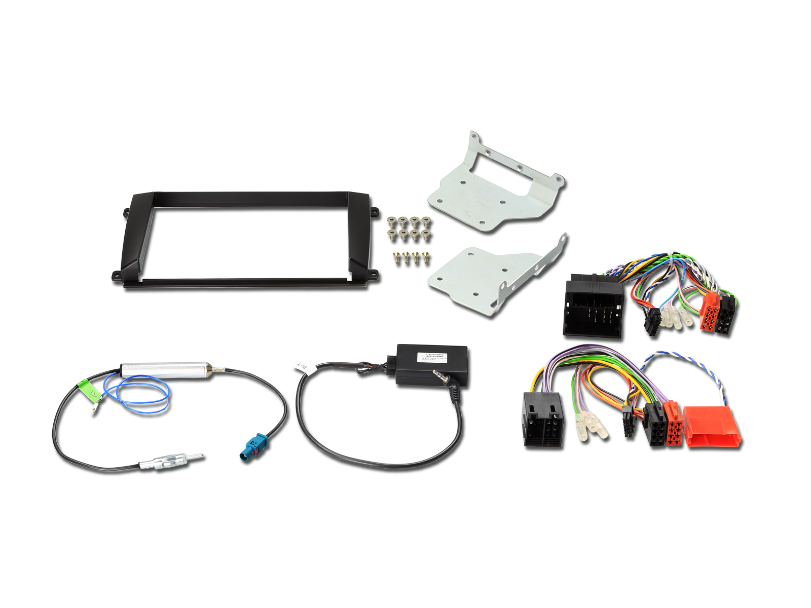 Alpine KIT-8CYE Einbauset Radioblende für X800D-U und INE-W928R kompatibel mit Porsche Cayenne 9PA inklusive CAN-Bus Lenkradinterface und Antennenadapter