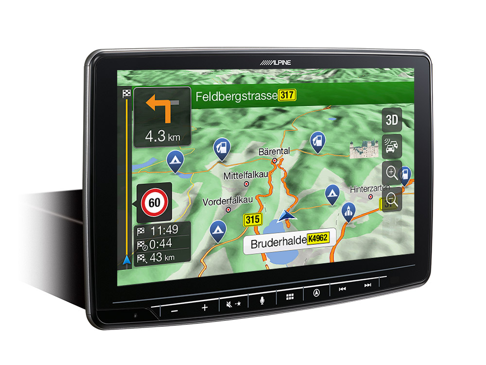 Alpine INE-F904DU8S Schwenkbares Autoradio Navigationssystem mit 9-Zoll Touchscreen für Ducato 8, 1-DIN-Einbaugehäuse, DAB+, Apple CarPlay und Android