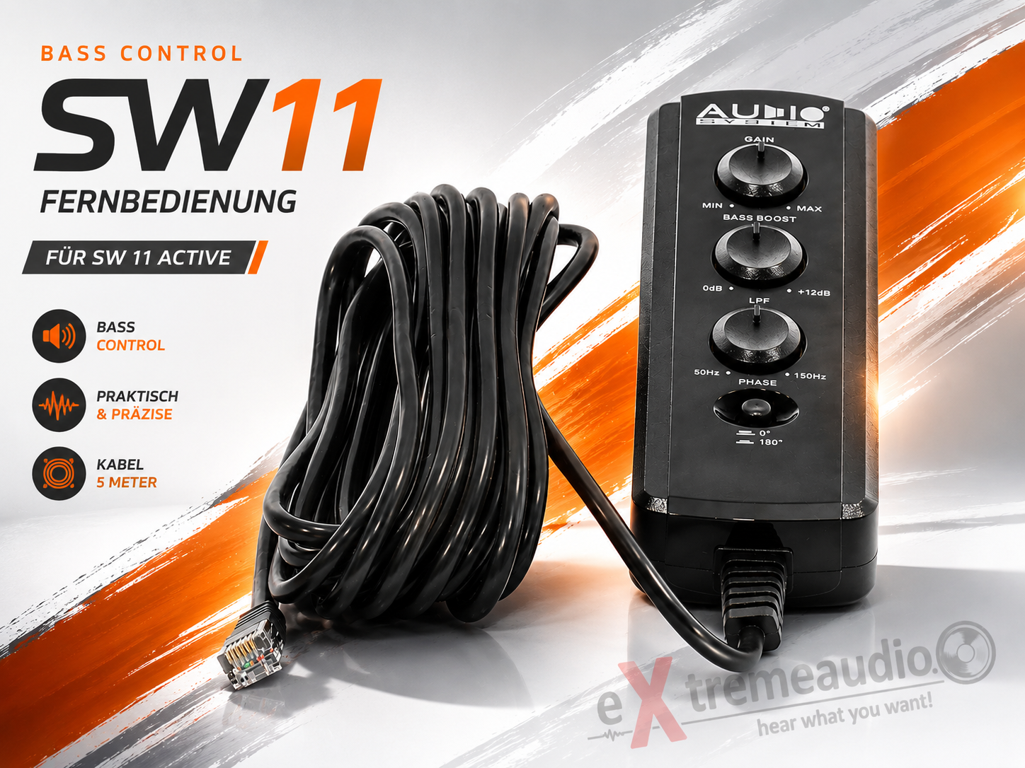 Audio System RTC SW 11 Fernbedienung Bass Regler für SW 11 ACTIVE 