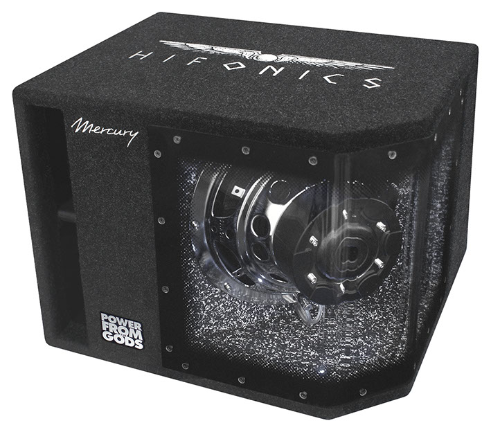 HIFONICS MR10BP 25 cm (10") Single Bandpass Subwoofer Box mit Plexiglas 800 Watt