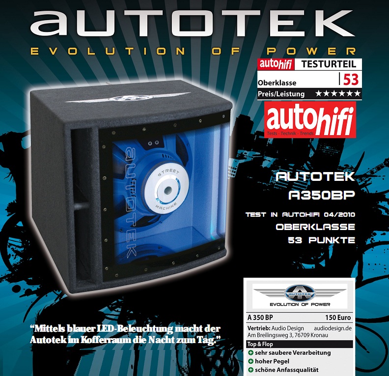 Autotek A350BP Single Bandpass 700W Autotek A-350BP