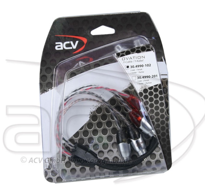 ACV 30.4990-102 Cinch Y-Adapter 2 Stecker - 1 Buchse 30cm - OVATION Serie 