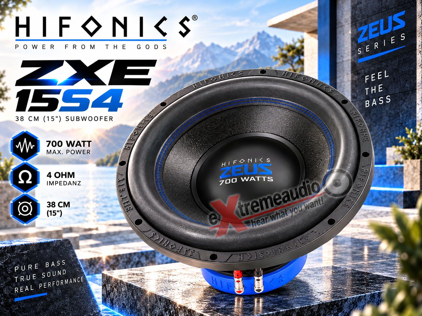 Hifonics ZXE 15S4 38 cm (15") Subwoofer 700 Watt, 4 Ohm
