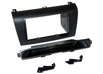 RTA 002.370-0 Double DIN mounting frame Black ABS, steel frame is not needed