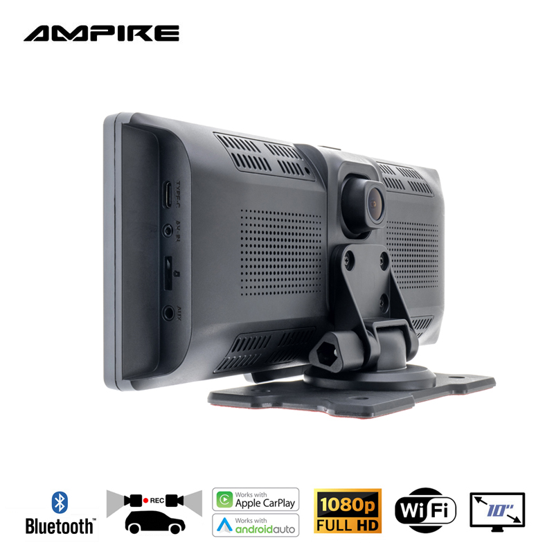 Ampire CPM101 Smartphone-Monitor 25.4cm (10'') mit AHD Dual-Dashcam und RFK-Funktion