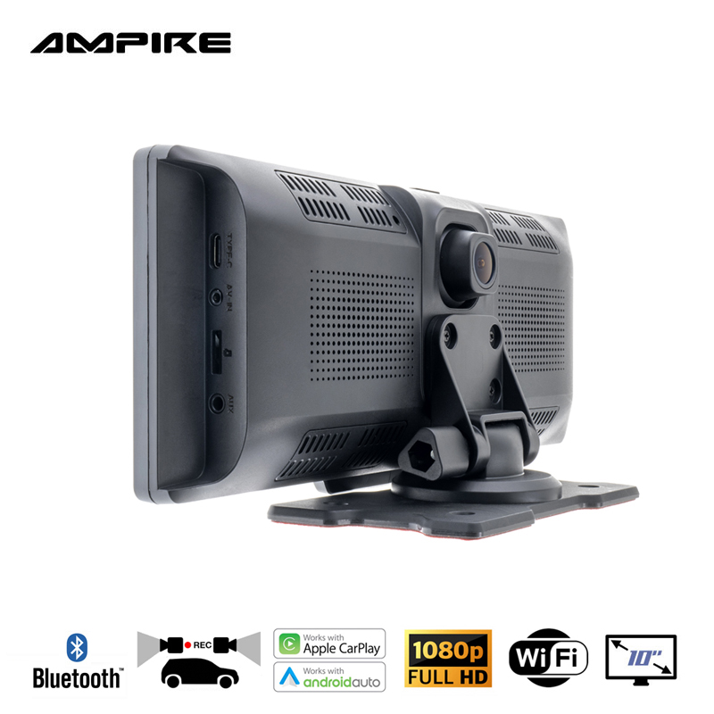 Ampire CPM101 Smartphone-Monitor 25.4cm (10'') mit AHD Dual-Dashcam und RFK-Funktion