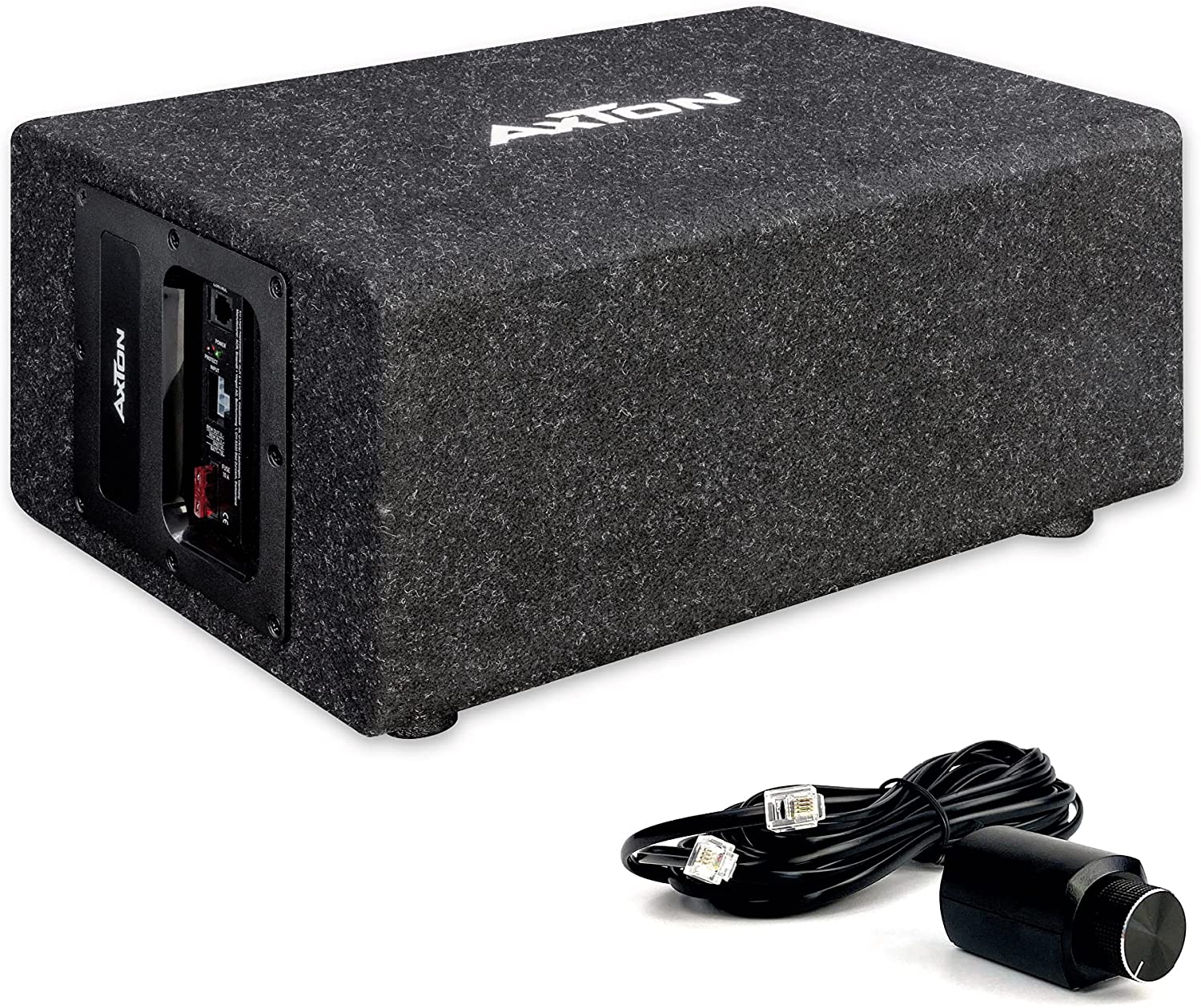 AXTON ATB120QBA CUBE Bassreflex-Aktivsubwoofer aktive Bassreflex Bassbox für Auto, LKW, Reisemobil