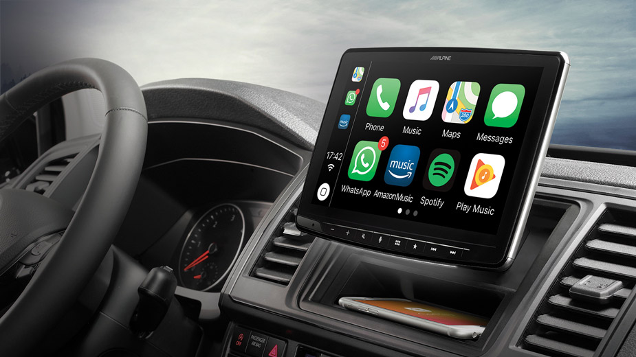 Alpine iLX-F903T6 Autoradio für VW T5 und T6 mit 9-Zoll-Touchscreen 1-DIN-Einbaugehäuse, DAB+, Apple CarPlay und Android Auto Unterstützung