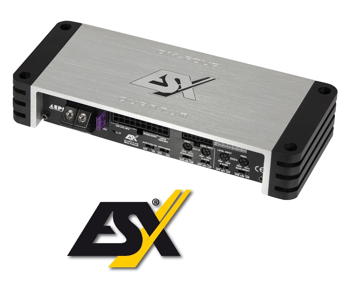 ESX QM-FOUR-PP Plug & Play 4-KANAL CLASS D Digital Verstärker 360 Watt RMS