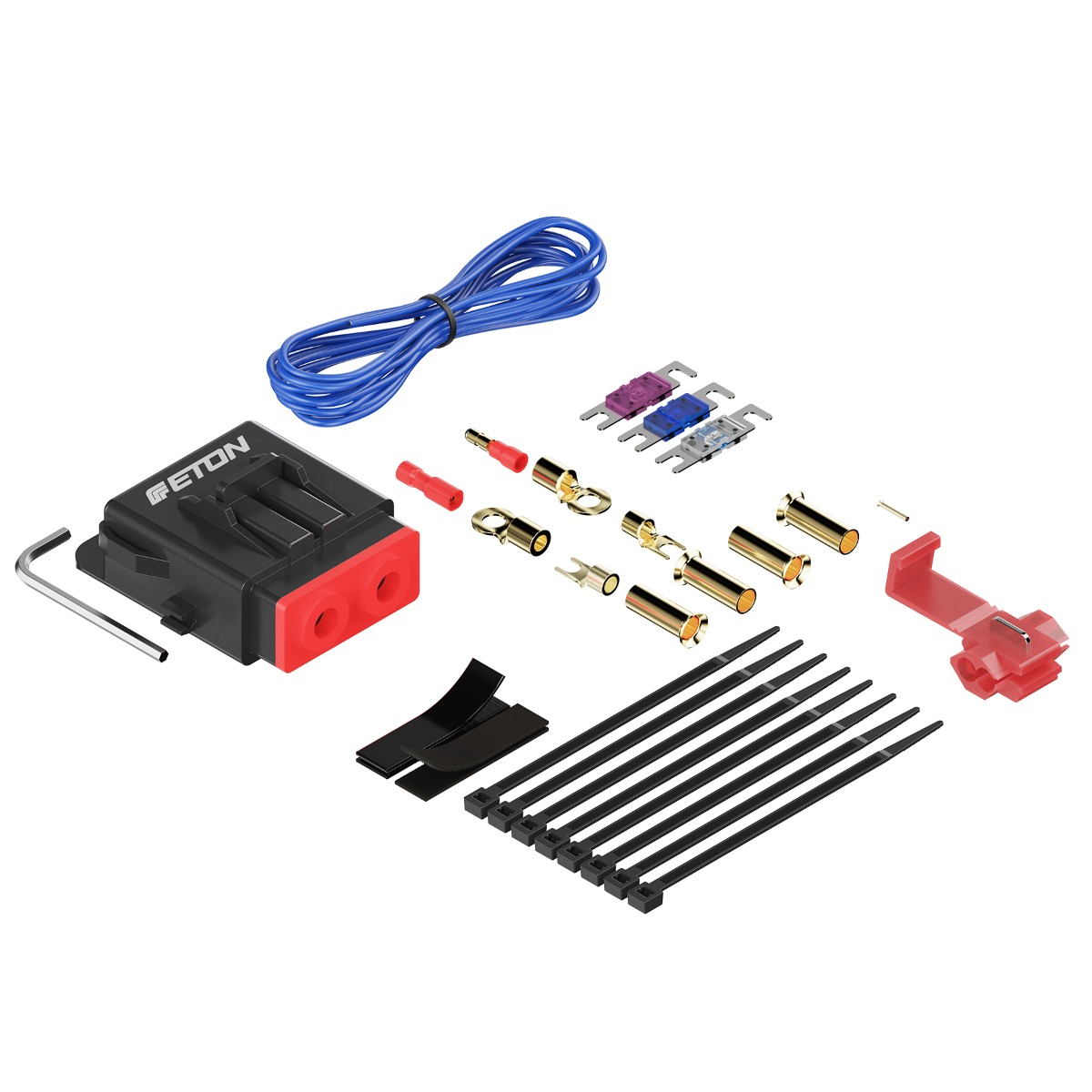 ETON PCC 20 Verstärker Anschlußset 20 mm² Power Connection Cable Set 20 mm2 Set zur Installation von Auto Verstärkern und Aktiv Subwoofern